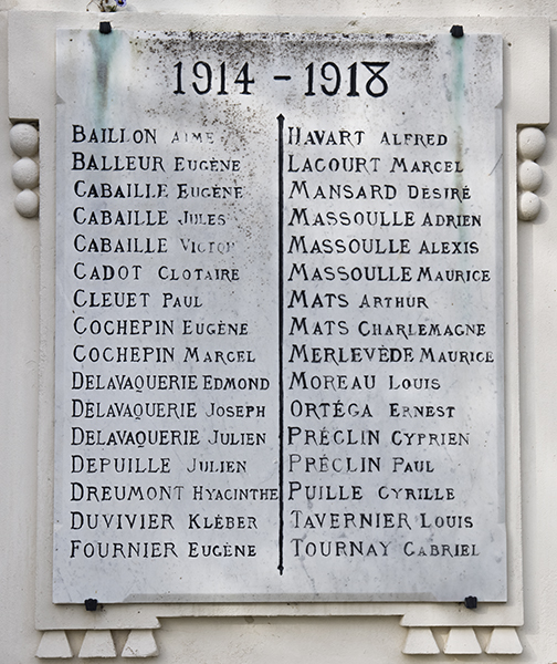 Monument aux Morts Conchy les Pots